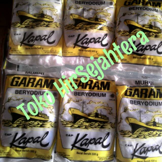 Jual Garam Salt Dapur Halus Beryodium CAP KAPAL 500g Shopee Indonesia