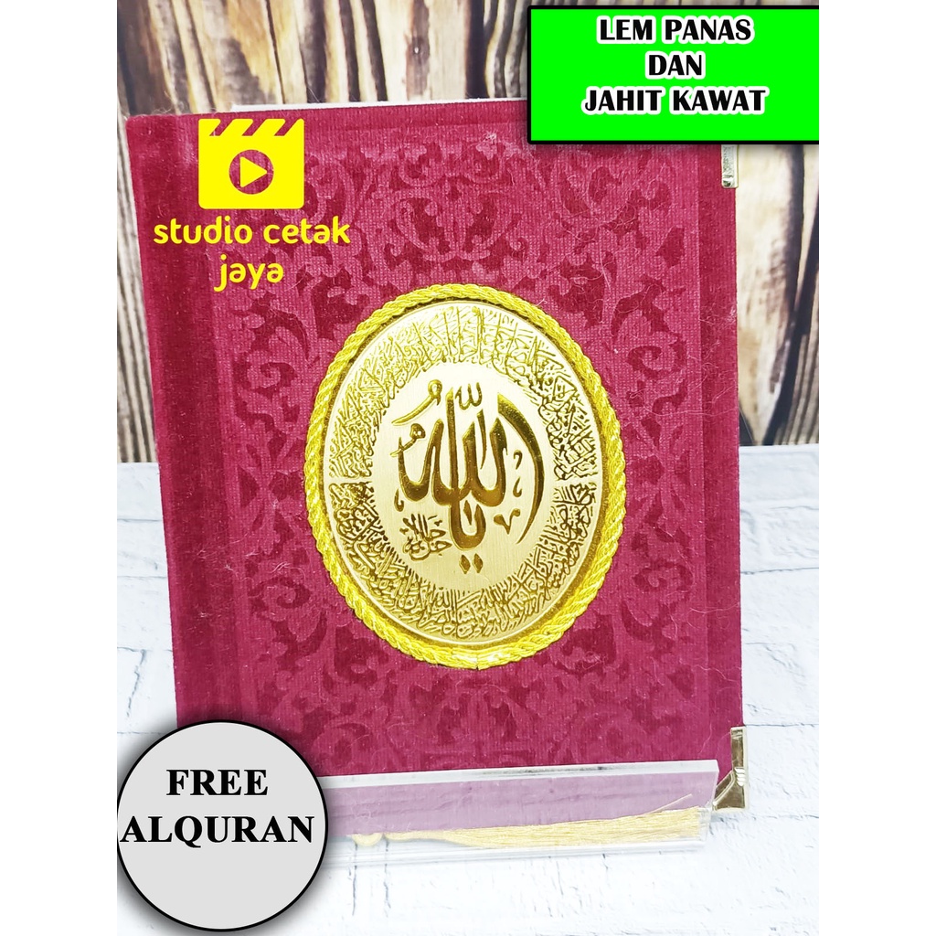 Jual Cetak Buku Yasin Cover Beludru Hal Jahit Kawat Siku Shopee