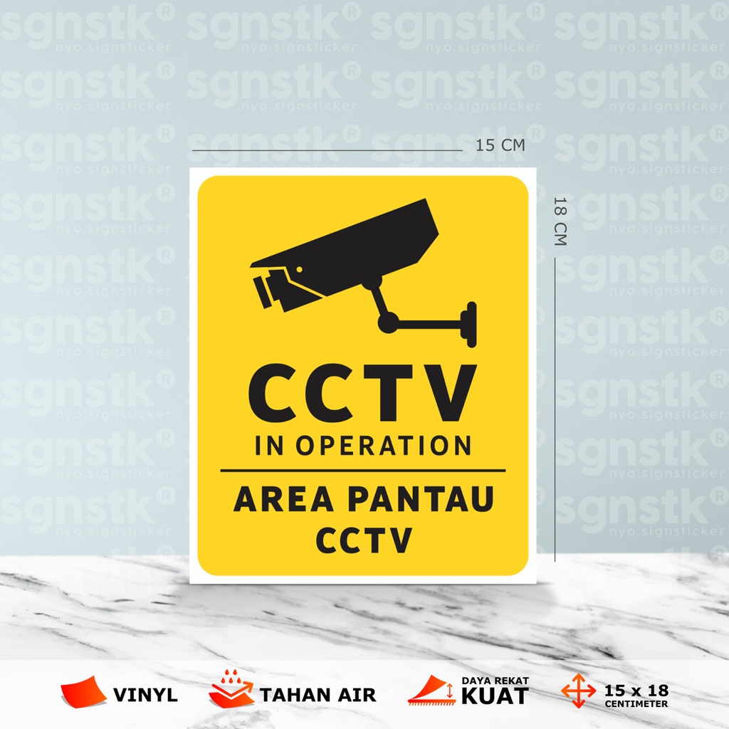 Jual STIKER STICKER CCTV KAMERA PANTAU BAHAN KUAT TAHAN AIR Shopee