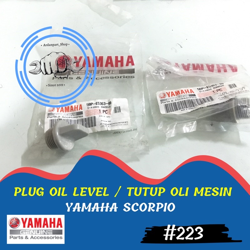 Jual Plug Oil Level Tutup Oli Mesin Yamaha Scorpio Original Shopee