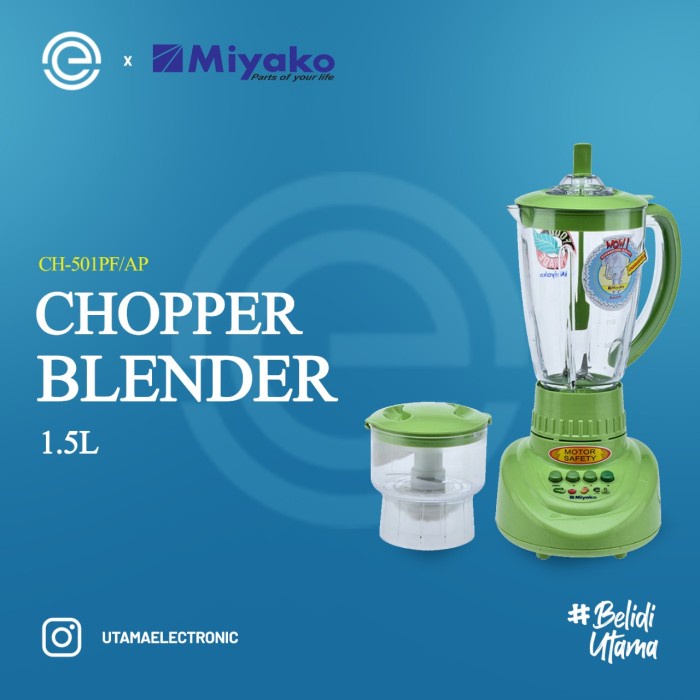 Jual Shopee Sale Miyako Chopper Blender Ch 501 Pf Ap Hijau 45d0vr