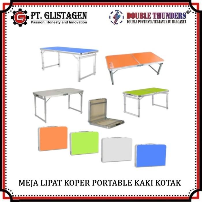 Jual Meja Lipat Koper Hpl Aluminium Portable Serbaguna Kaki Kotak