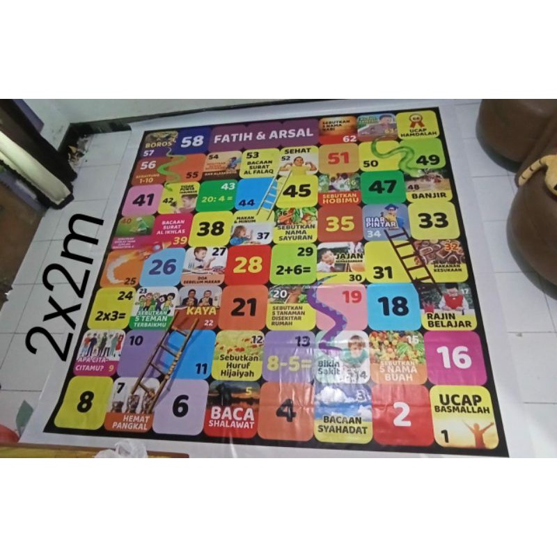 Jual MAINAN ULAR TANGGA JUMBO 2X2 METER Shopee Indonesia