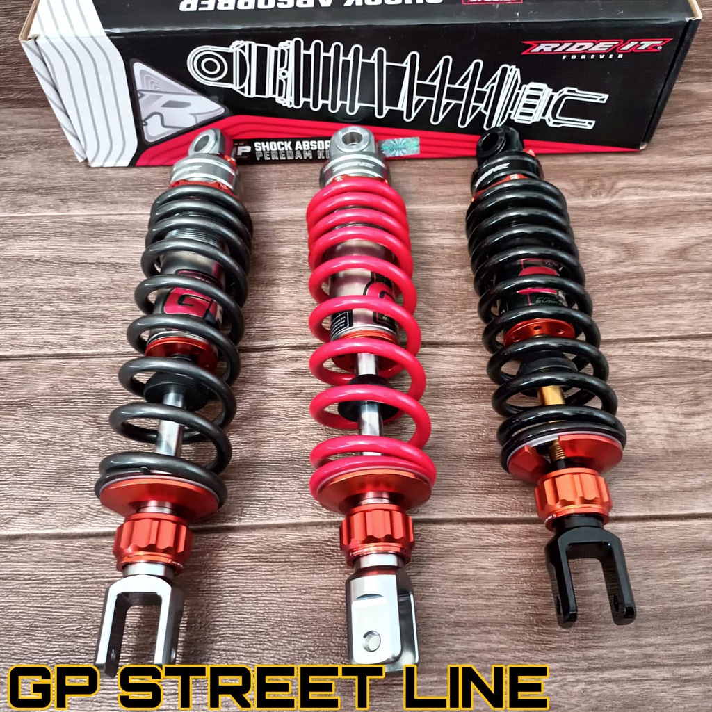 Jual Shockbreaker RIDE IT GP Street Line 310mm 330mm Matic Mio Beat