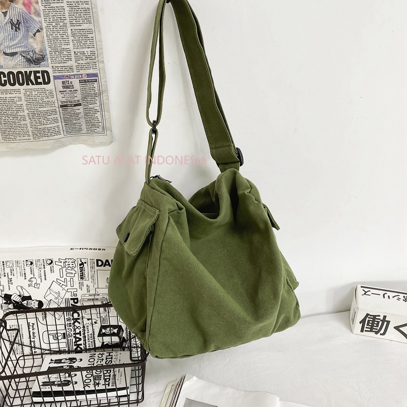 Jual Satu Alat Tas Selempang Kathana Canvas Premium Tebal Tas