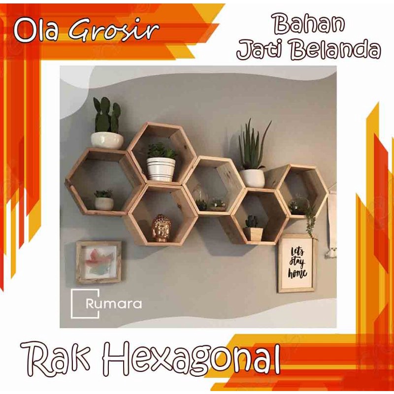 Jual Rak Hexagonal Rak Segi Enam Rak Heksagonal Rak Jati Belanda