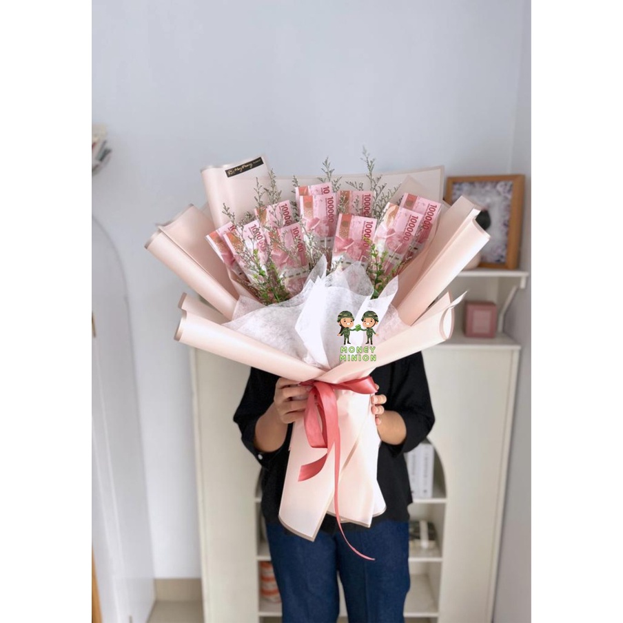 Jual MONEY BOUQUET PECAHAN 50 RIBU 100 RIBU UANG ASLI MONEY BUCKET