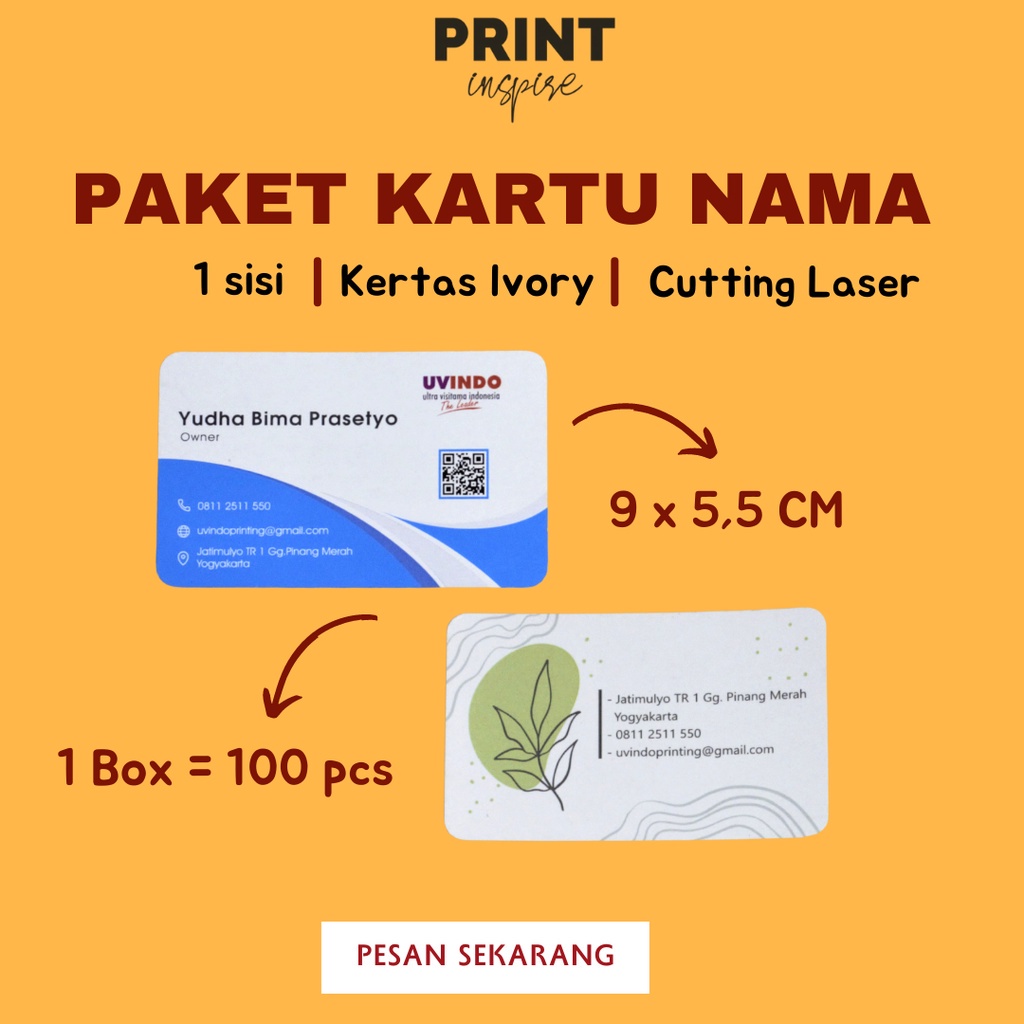 Jual Kartu Nama Ivory Gsm Free Box Shopee Indonesia