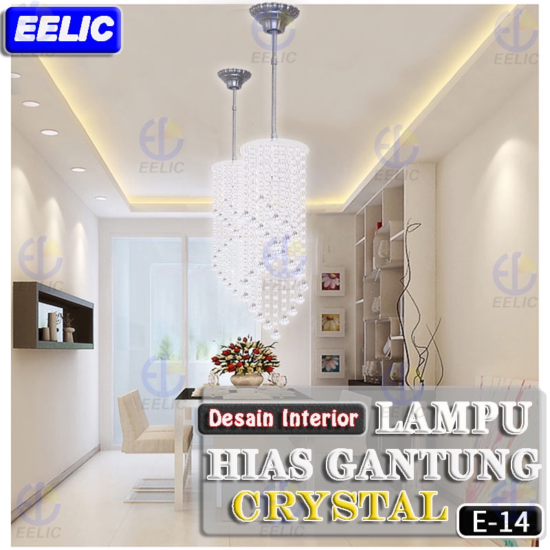 Jual Eelic Lhg E Mix Lampu Hias Gantung Crystal Bentuk Spiral