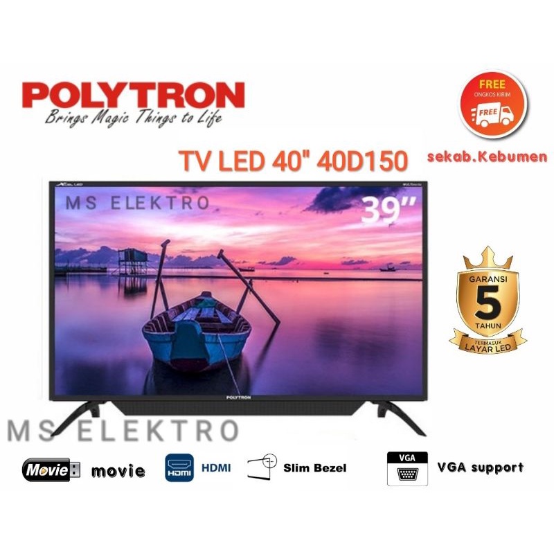 Jual Tv Led Polytron Inch Hd Usb Movie D Shopee Indonesia