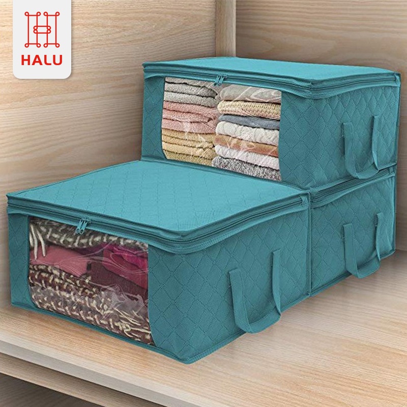 Jual Halu Storage Box Bamboo Box Bag Organizer Tempat Penyimpanan