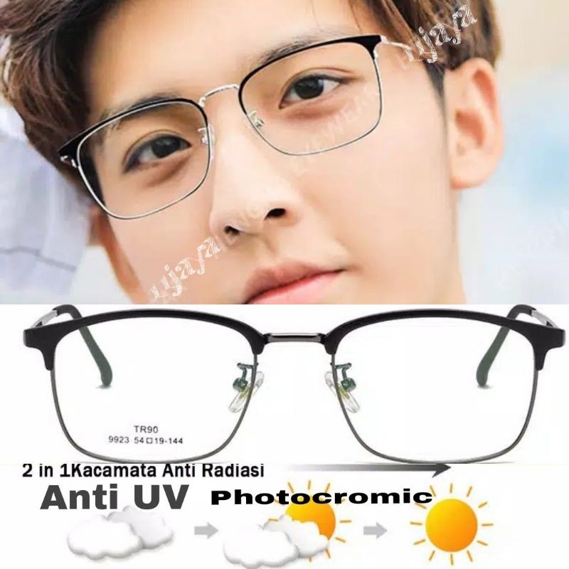 Jual Kacamata Photocromic Antiradiasi Blue Ray Komputer Unisex Shopee