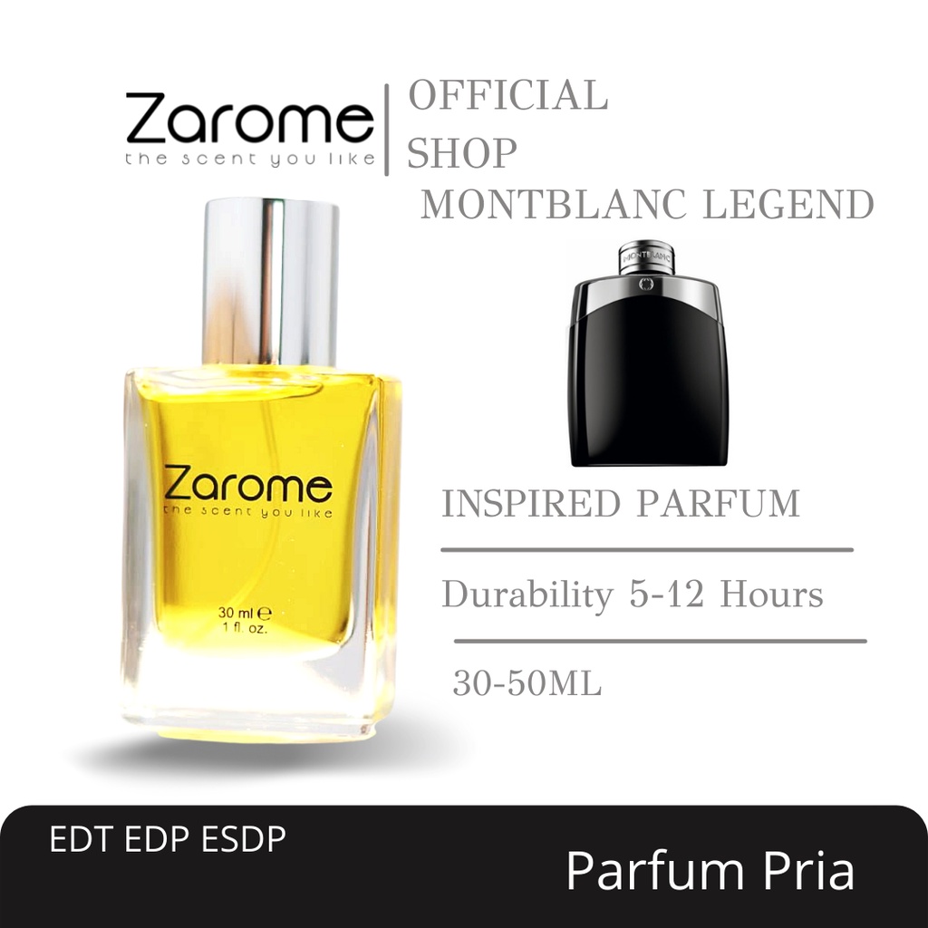 Jual Original Zarome Parfum Pria Aroma Montblanc Legend Shopee