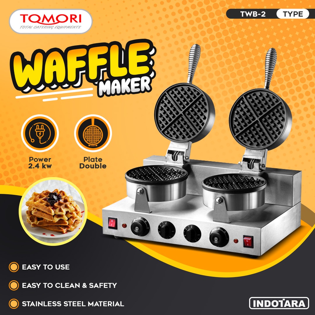 Jual Cetakan Waffle Waffle Maker Double Tomori TWB2 Shopee Indonesia