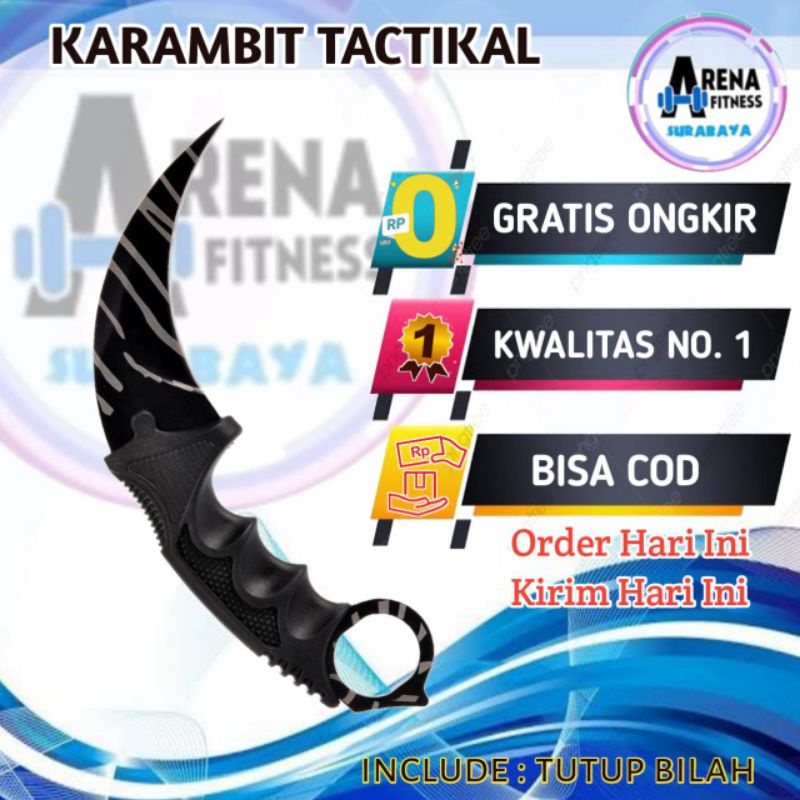 Jual KNIFEZER Vastar Pisau Karambit CS GO Collector Knife Hitam Garis