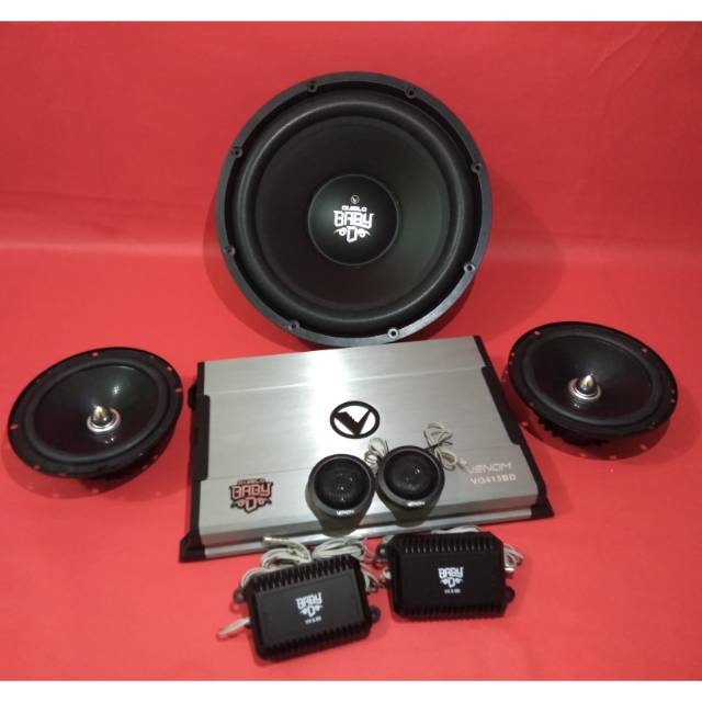 Jual Paket Venom Baby Diablo Power Subwoofer And Speaker Split Audio