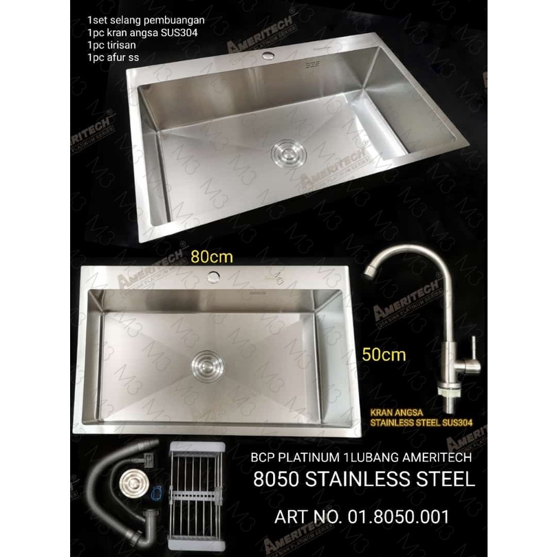 Jual Kitchen Sink Stainless Steel Exclusive Bak Cuci Piring