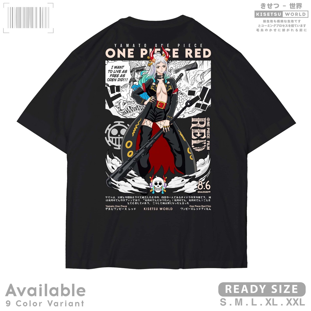 Jual Kaos Anime ONE PIECE RED FILM YAMATO Baju Distro Manga Jepang X