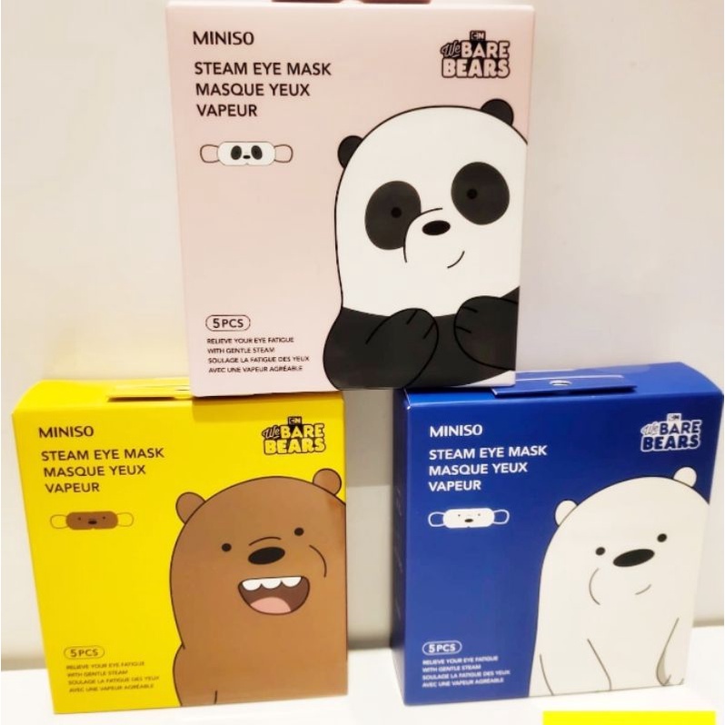 Jual Miniso We Bare Bears Eye Mask Masker Mata Wbb Isi Pcs Shopee