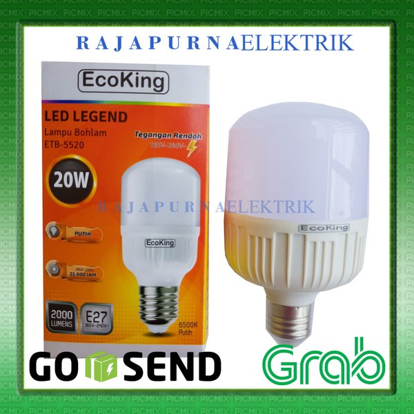 Jual Dijual LAMPU LED BULB ECOKING 20W 20 Watt SUPER TERANG Diskon