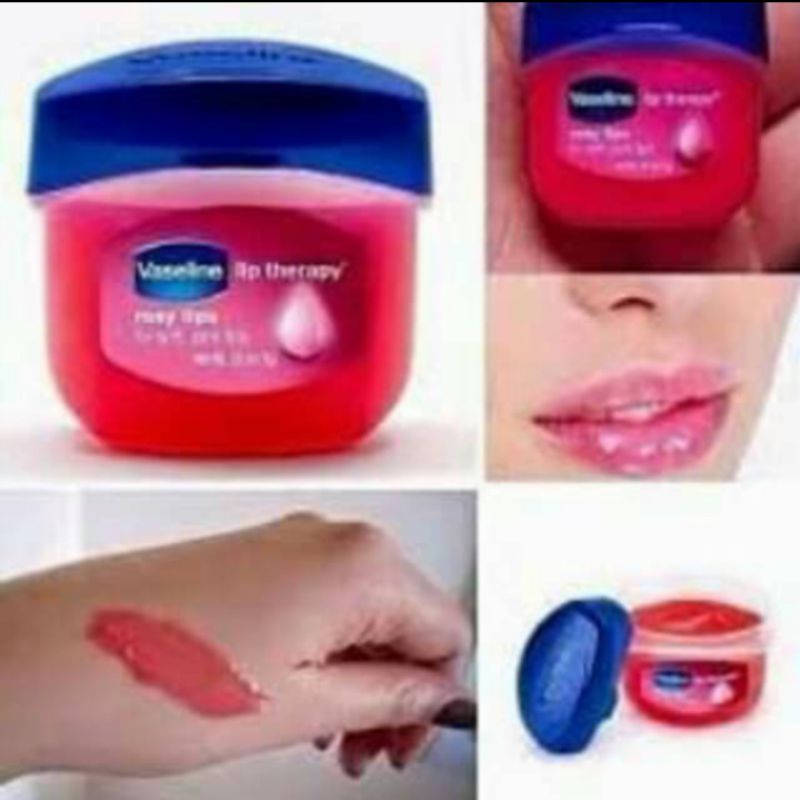 Jual Vaseline Lip Therapy Rosy Lips Merah Original Shopee Indonesia