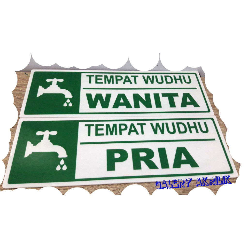 Jual Akrilik Plat Tempat Wudhu Sign Board Sing Label Acrylic Shopee