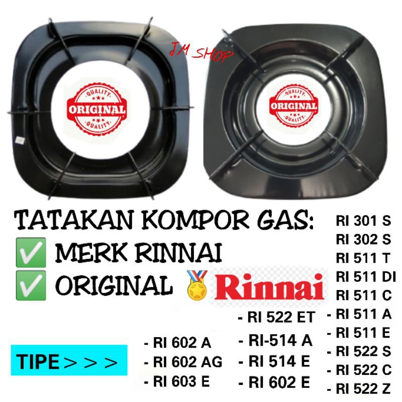 Jual TATAKAN DUDUKAN KOMPOR GAS RINNAI ORIGINAL KAKI 4 DAN KAKI 6