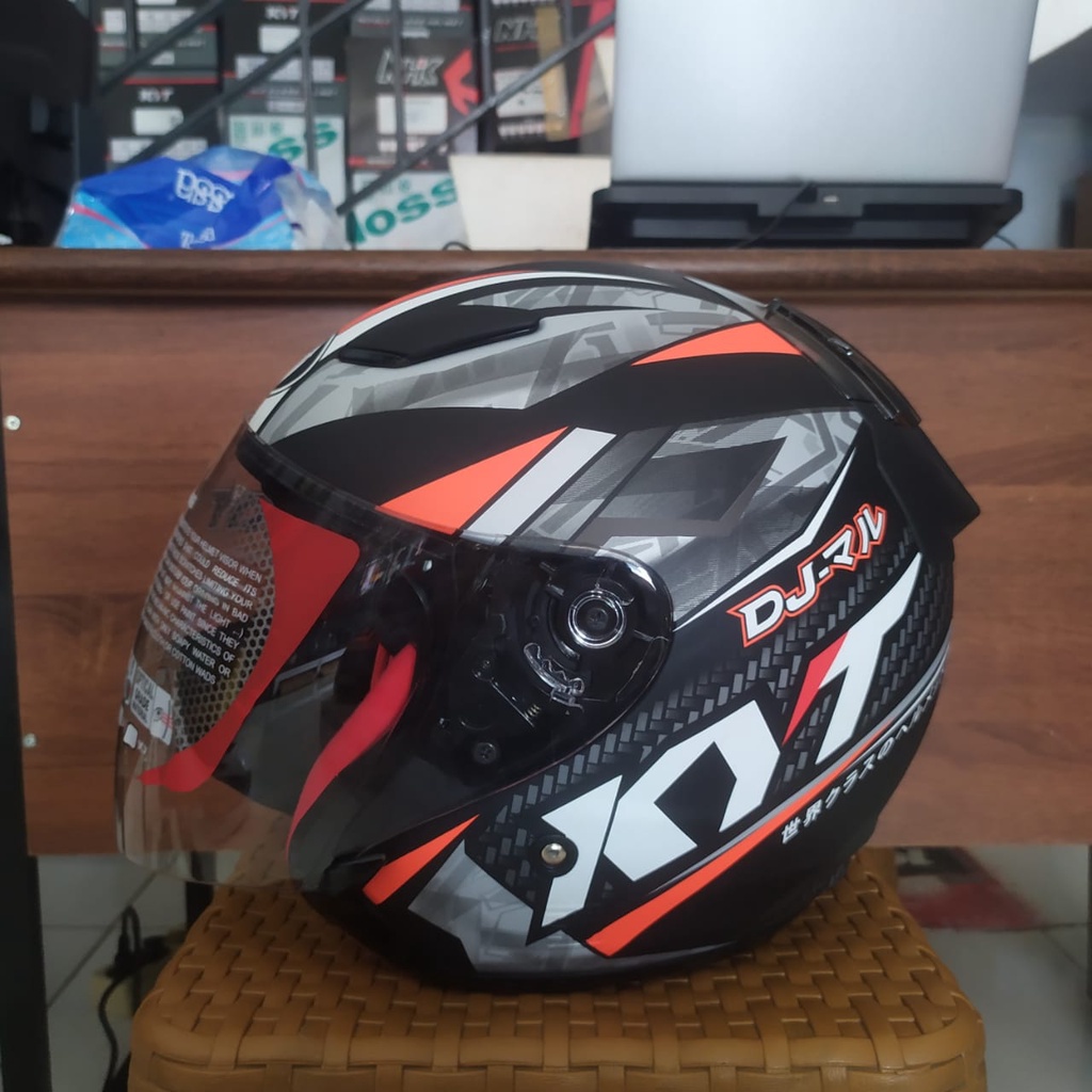 Jual HELM KYT DJ MARU SERI 15 BLACK DOFF GUNMETAL HALF FACE DJ MARU