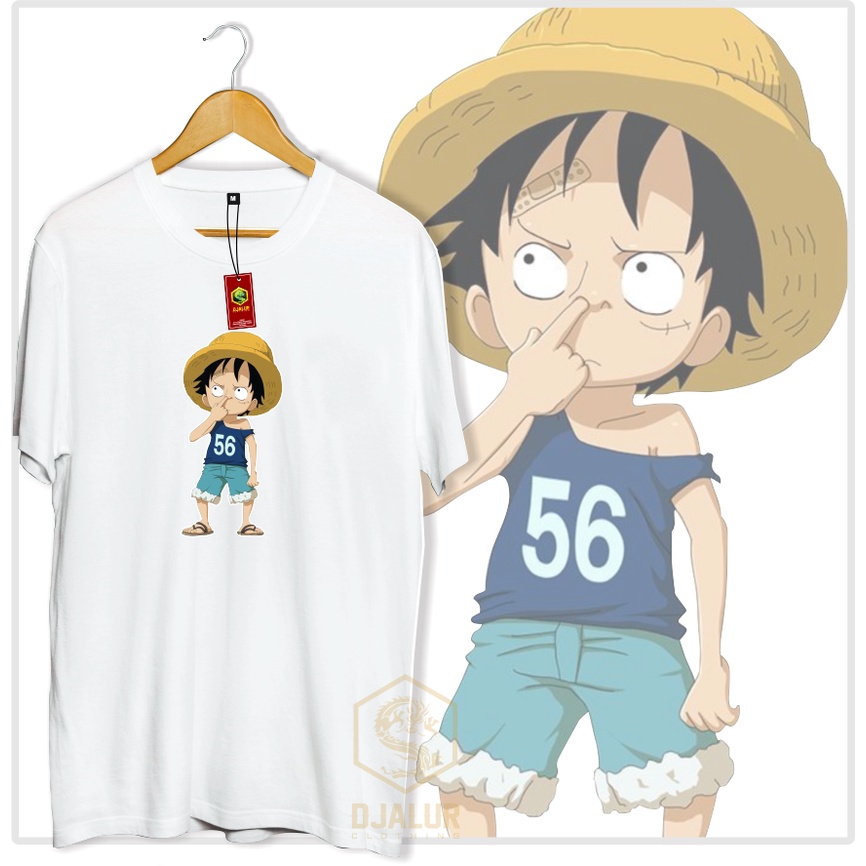 Jual Kaos Luffy Ngupil Onepiece Kaos Anime Wibu Manga One Piece Kaos