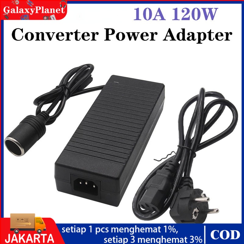 Jual 10A Adaptor Lighter Converter Konverter 220V AC To 12V DC Lighter