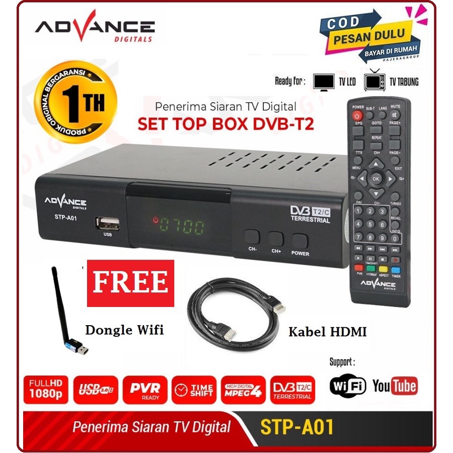 Jual Set Top Box Advance Stp Ao Digital Dvb T Free Dongle Dan Kabel