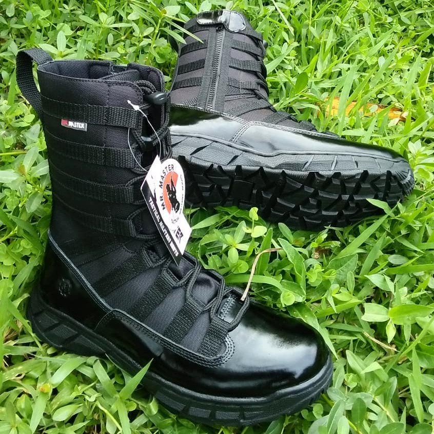 Jual SEPATU PDL NINJA KILAP KULIT SAPI ASLI MR MASTER SEPATU PDL DINAS