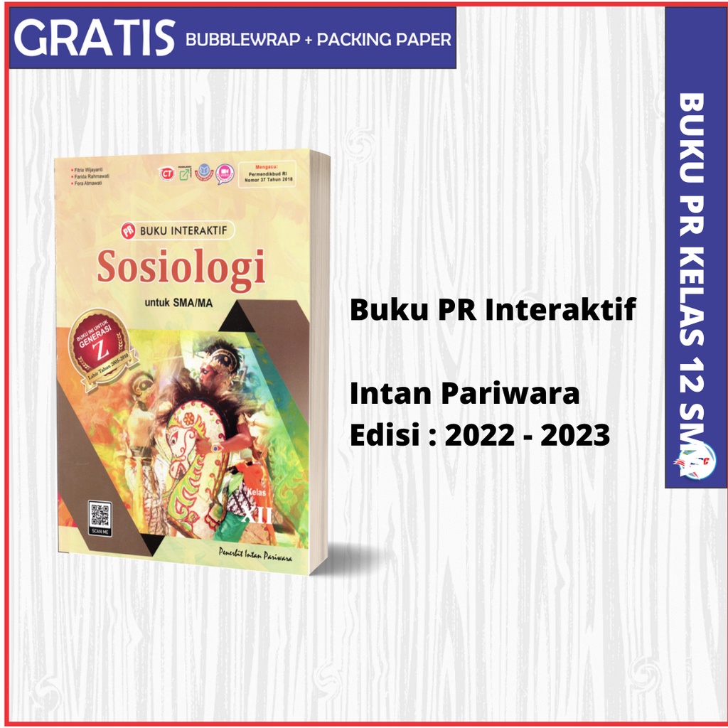 Jual BUKU PR LKS INTERAKTIF SOSIOLOGI KELAS 12 SMA INTAN PARIWARA