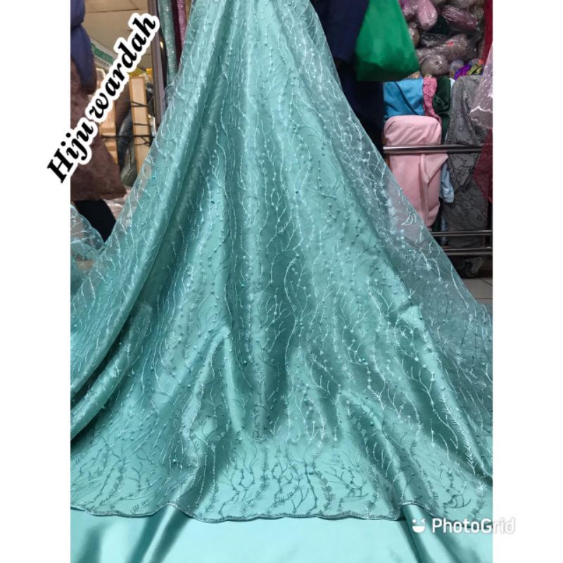 Jual Kain Tile Akar Mutiara Bahan Kebaya Brokat Tulle Padi Shopee