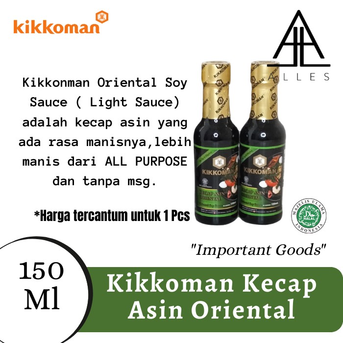 Jual Kikkoman Kecap Asin Oriental Oriental Soy Sauce HALAL Botol 150