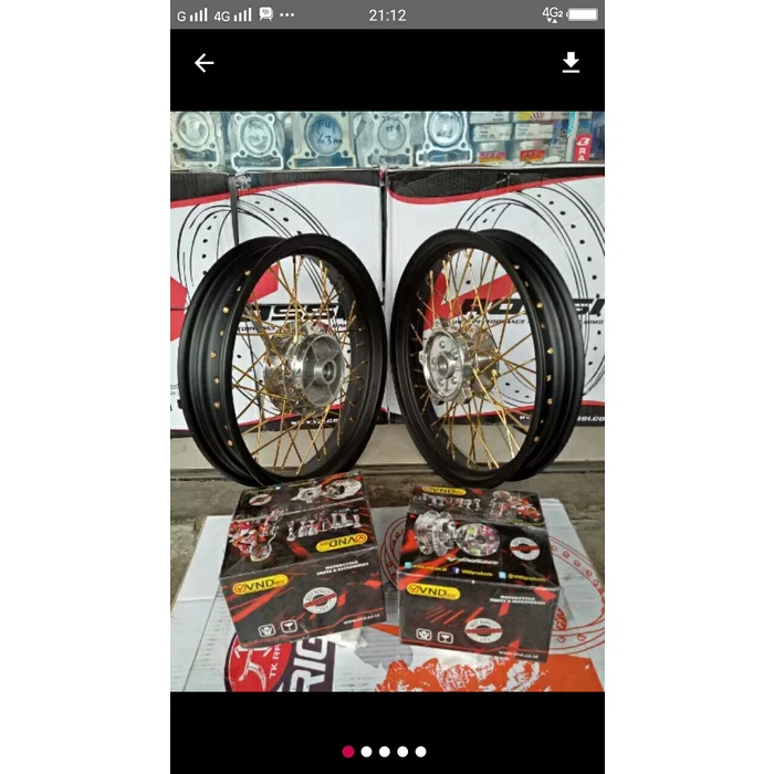 Jual Sepaket Velg Rossi 250 350 Ring 17 Tromol Vnd Jari Cb150r New