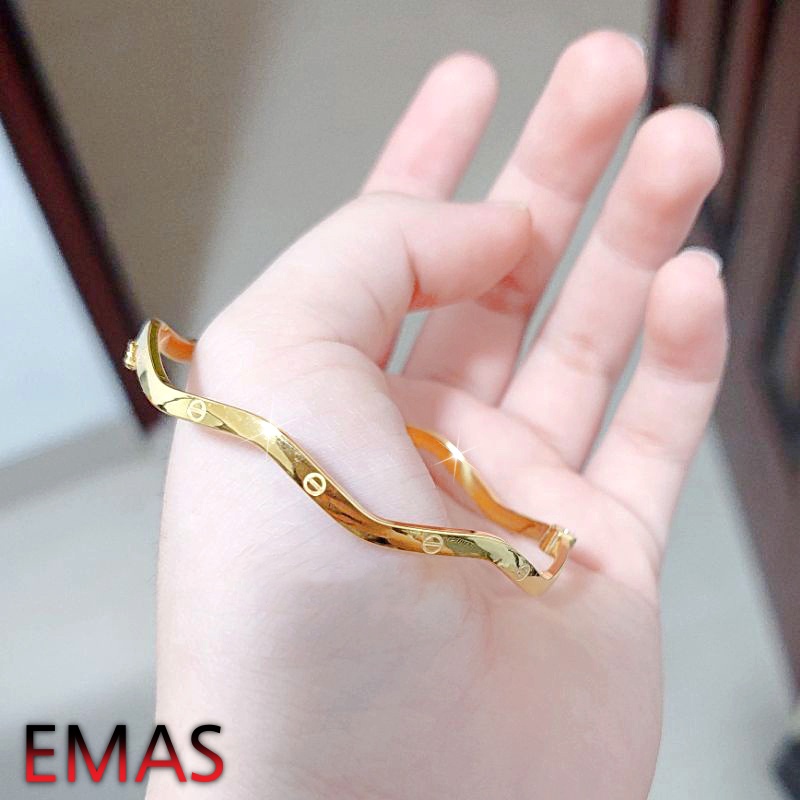 Jual Promo Awal Tahun 2023 Gelang Emas Ctr Gelombang Kadar 8K 375 Gr