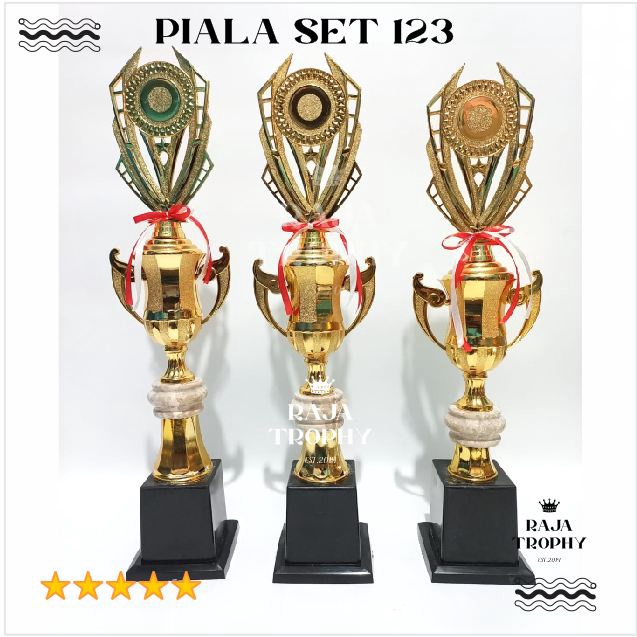 Jual PAKET PIALA SET KAKI 1 MARMER JUARA 1 2 3 MURAH GROSIR TROPHY