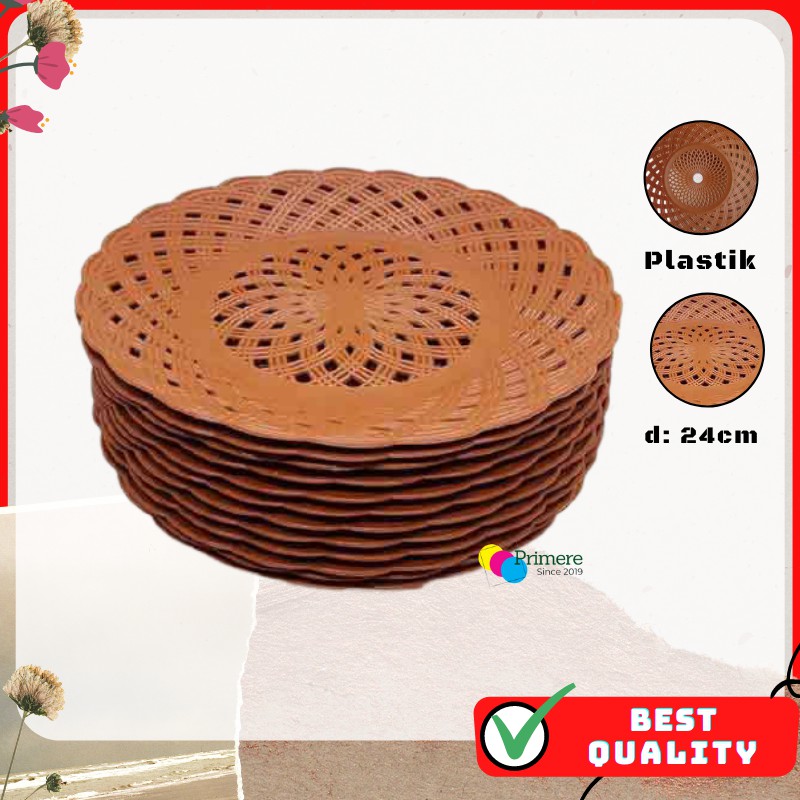 Jual Piring Rotan Plastik Lusinan 12 Pcs Murah Cekung Dan Tebal