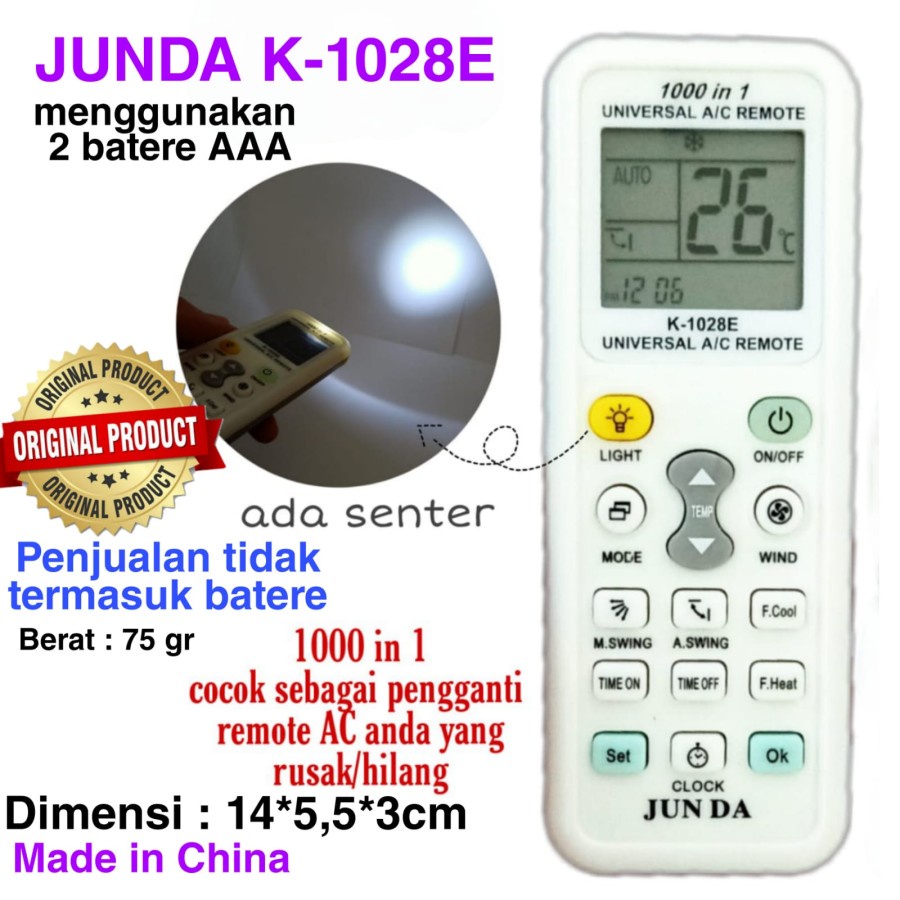 Jual Remote Ac Multi Universal In Jun Da K E High Quality