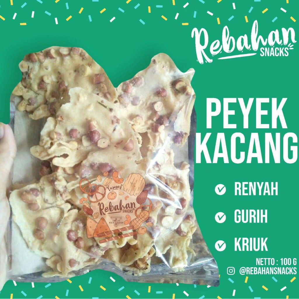 Jual Snack Cemilan Keripik Peyek Kacang Camilan Makanan Ringan Rempeyek