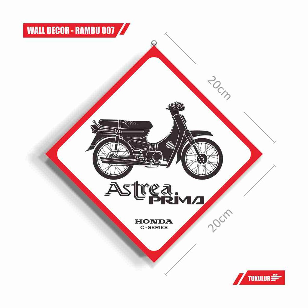 Jual Hiasan Dinding Pajangan Wall Decor Poster Otomotif Rambu Honda