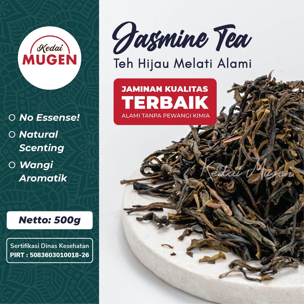 Jual Natural Jasmine Green Tea Teh Hijau Melati Jasmin Alami Grosir