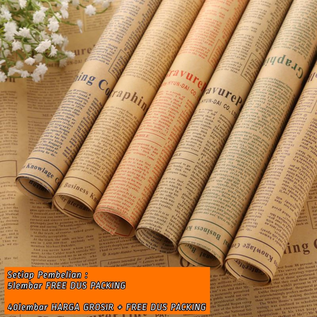 Jual Iju Lembar Kertas Bunga Premium Vintage Craft Paper Kertas