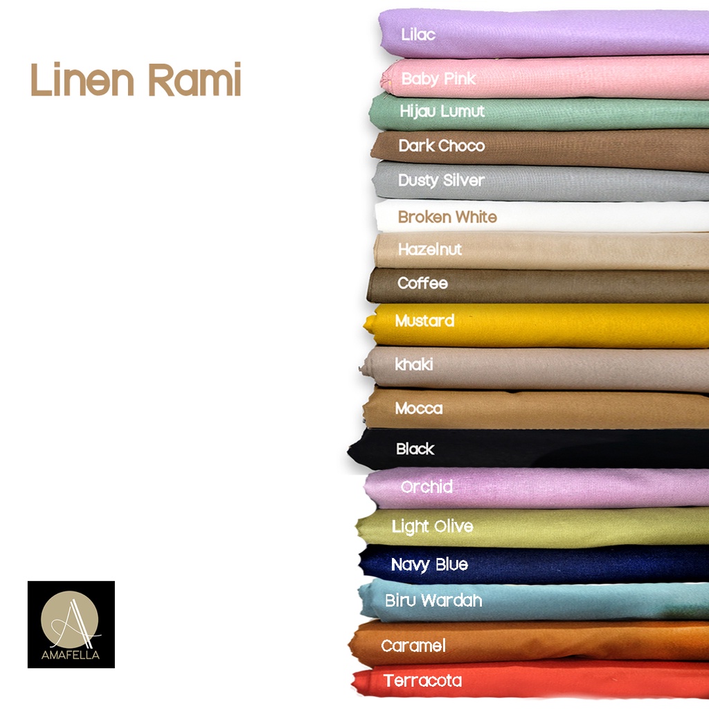 Jual Meter Kain Katun Linen Rami Bahan Kulot Kemeja Shopee Indonesia