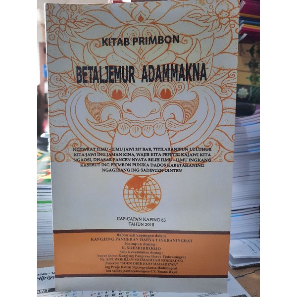 Jual Kitab Primbon Betaljemur Adammakna Bahasa Jawa Shopee Indonesia