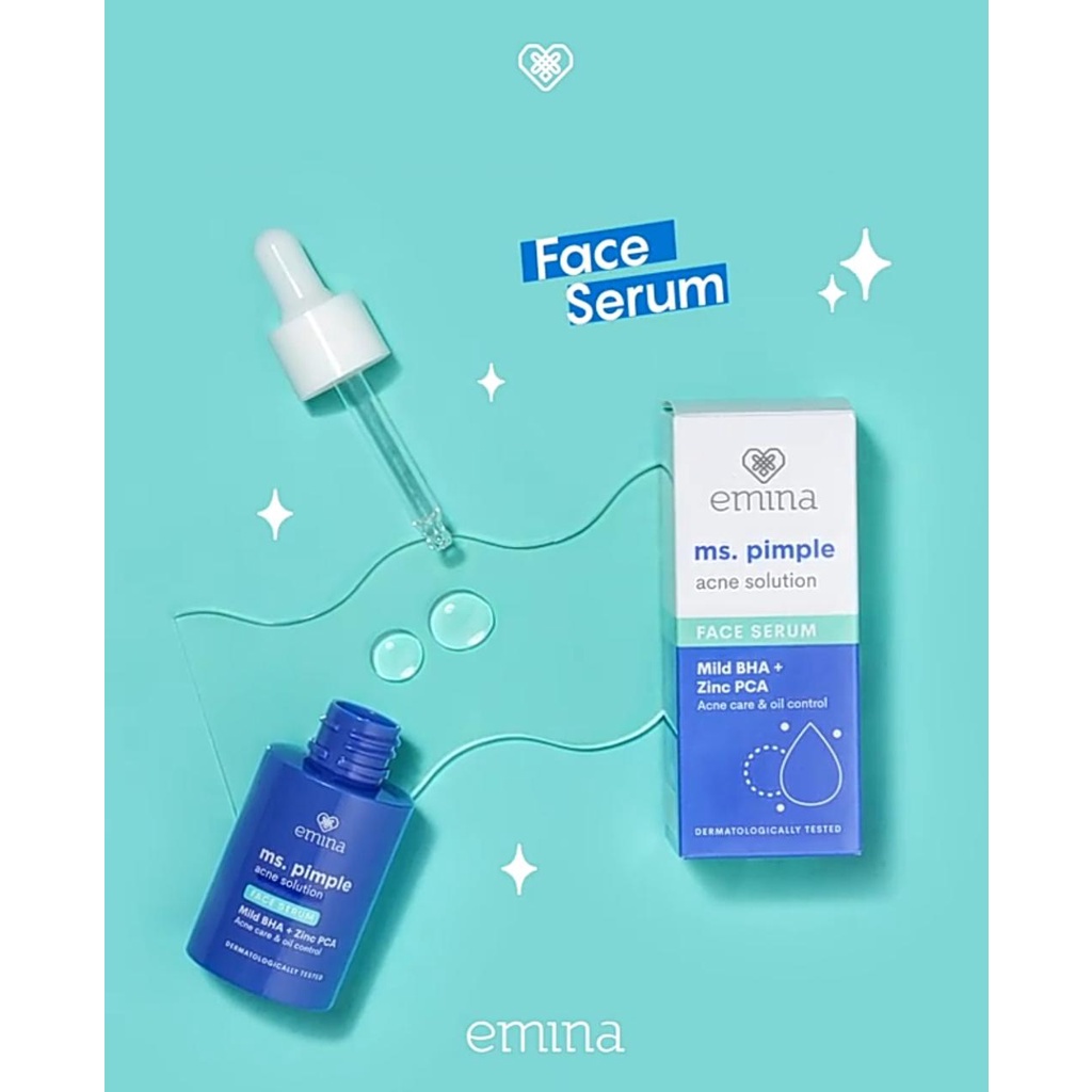 Jual Emina Ms Pimple Acne Solution Face Serum Ml Shopee Indonesia