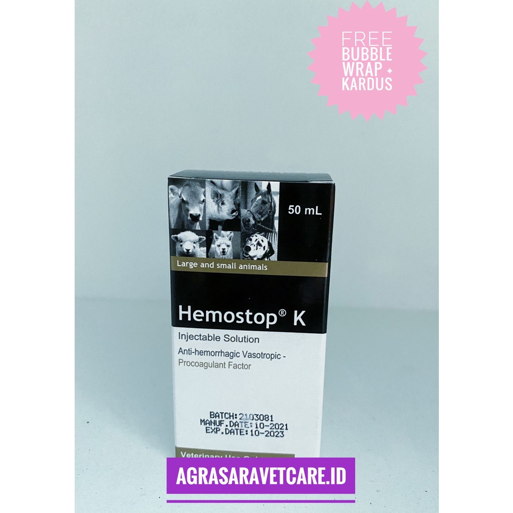 Jual HEMOSTOP K 50 Ml Vitamin K Hewan Ternak Shopee Indonesia