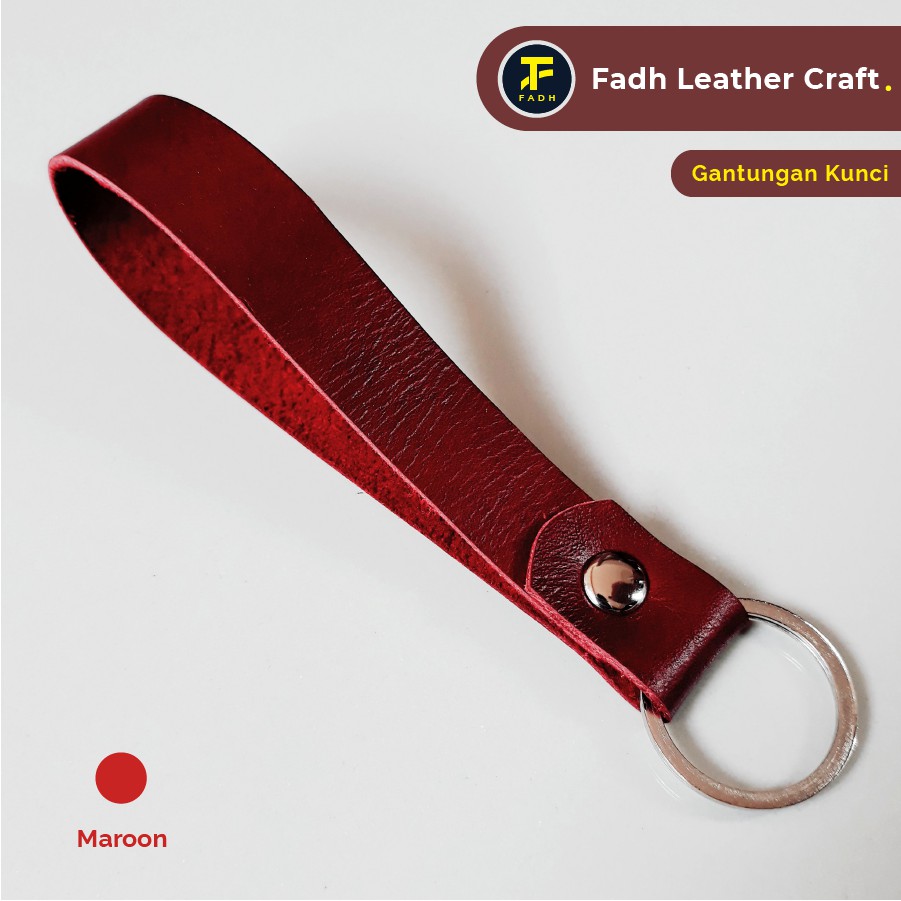 Jual Gantungan Kunci Kulit Sapi Asli Leather Keychain Gantungan Tas