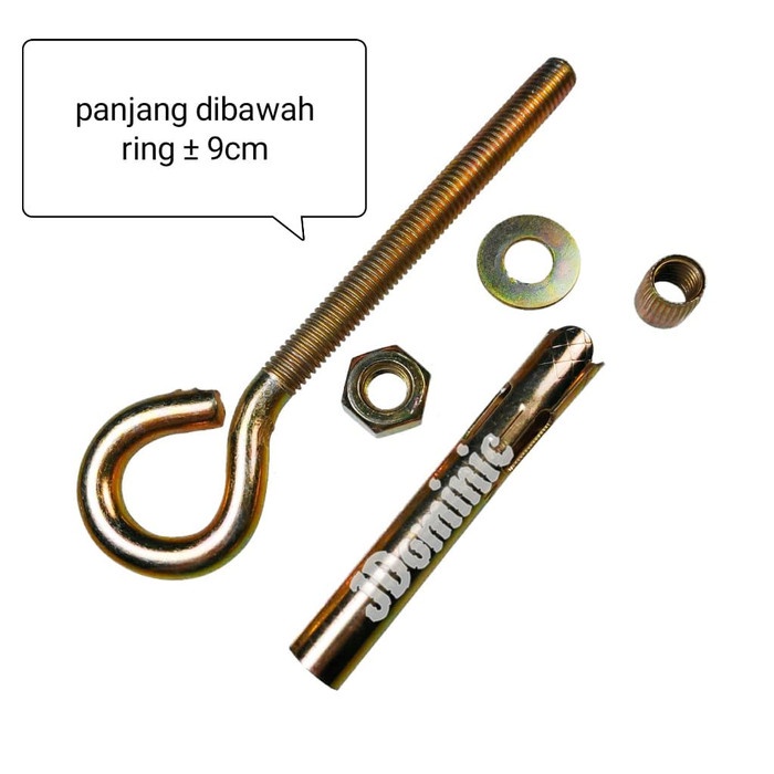 Jual Dynabolt Gantung Hook Bolt Baut Dinabol Toggle Anchor Eyebolt Kait